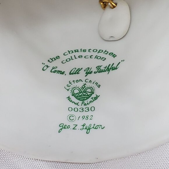 VTG Lefton Christopher Collection Porcelain Nativity Bell Hand Painted 1982 - Picture 8 of 11